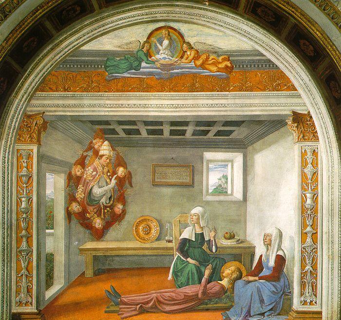 Domenico Ghirlandaio Announcement of Death to Saint Fina Sweden oil painting art